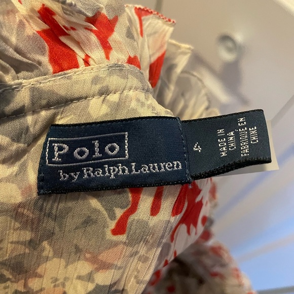 Ralph Lauren Floral Crinkled Georgette Dress size 4 - Picture 7 of 9